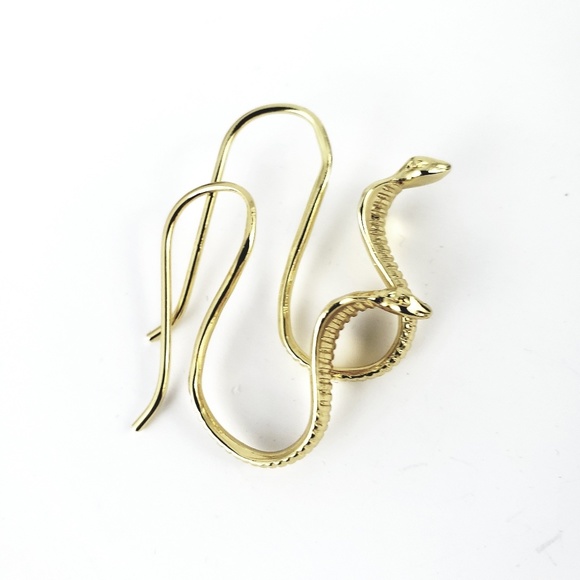 Jewelry - Gold Tone Snake Cobra Earrings